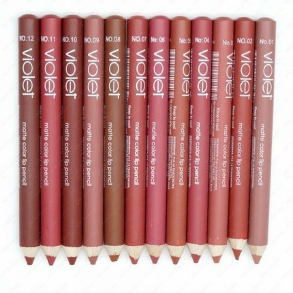 Lip pencil set VIOLET 12pcs (12501)